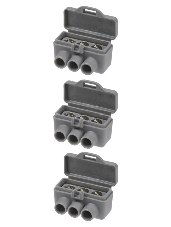 Клемма винтовая изолированная КВИ-3 для Al и Cu проводов (6,0мм2) серая TDM