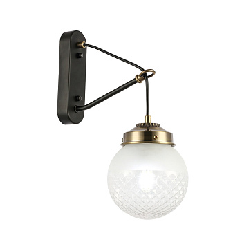 Светильник настенный Черный, Бронза/Прозрачный, Белый E27 1*60Вт SLE110301-01 EVOLUCE