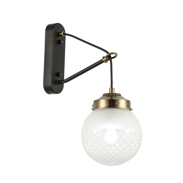 Светильник настенный Черный, Бронза/Прозрачный, Белый E27 1*60Вт SLE110301-01 EVOLUCE