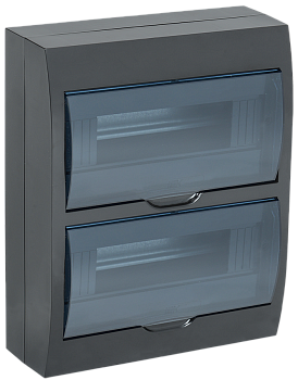 Корпус пластиковый ЩРН-П-24 IP41 черный KREPTA 3 IEK