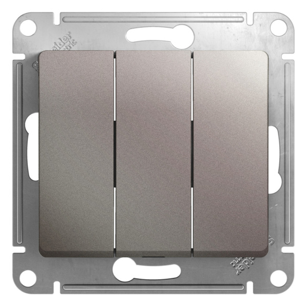 GLOSSA  Механизм выключателя СУ 3-кл 10А платина IP20 Schneider Electric