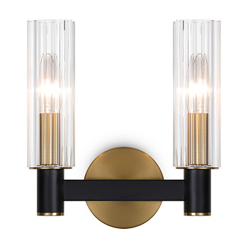 Настенный светильник (бра) 2*E14 40Вт Черный IP20 Ambra FR5167WL-02B Freya