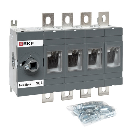 Рубильник 400A 4П без рукоятки управления TwinBlock EKF