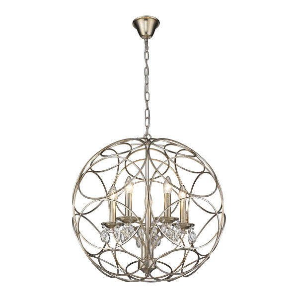 Люстра подвесная Состаренное серебро E14 5*40Вт WE305.05.203 WERTMARK