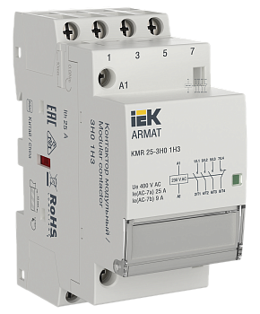 Контактор модульный KMR 25А 230В AC 3НО 1НЗ ARMAT IEK