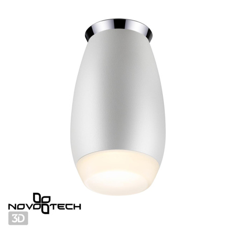 Св-к накл.влагозащ.IP44 GU10 9W 220V GENT белый/хром NOVOTECH