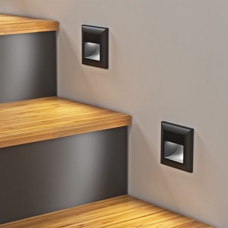 Встраиваемый механизм св/д подсветки СУ 4000К 1 Вт Черный IP20 Werkel