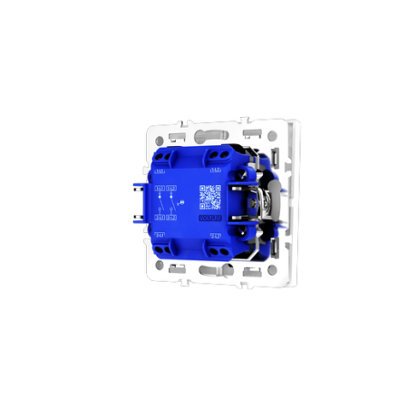 Выключатель встраиваемый Voltum S70 двухклавишный с подсветкой 10А, (белый глянцевый)