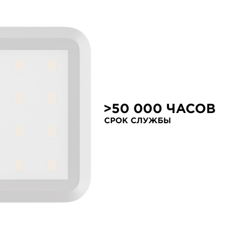 12-02 Комплект светодиодных светильников квадратных накладных, 12 В, 1,3 Вт х 4 шт, smd 3528, ТБ Apeyron