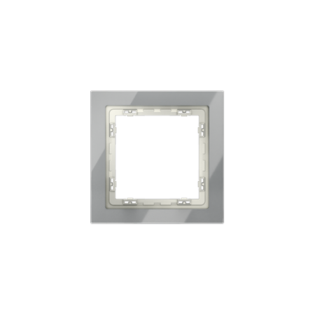 Рамка стеклянная Voltum S70 на 1 пост, (сталь, стекло)