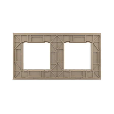 Рамка для розетки двойная Золотая Livolo