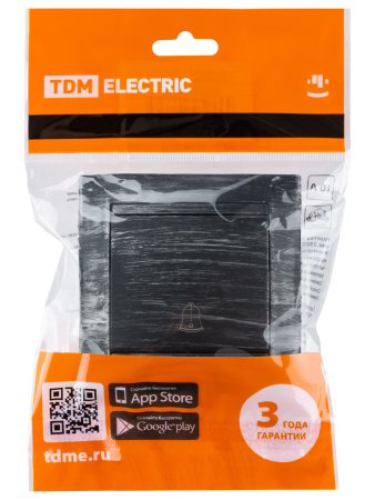 Кнопка звонковая 6А старинное серебро "Лама" TDM