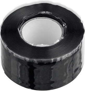 Силикон черная самослипающаяся аварийно-ремонтная лента, 3м х 25мм ЗУБР