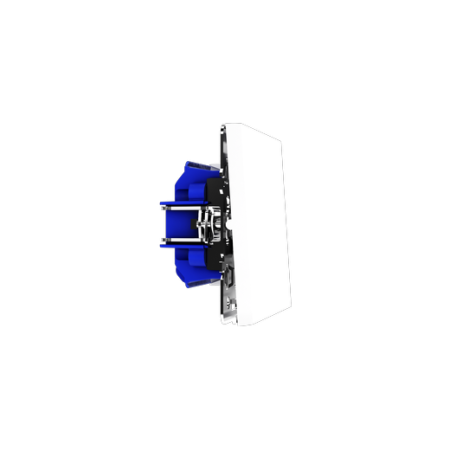 Проходной переключатель встраиваемый Voltum S70 одноклавишный 10А, (белый глянцевый)