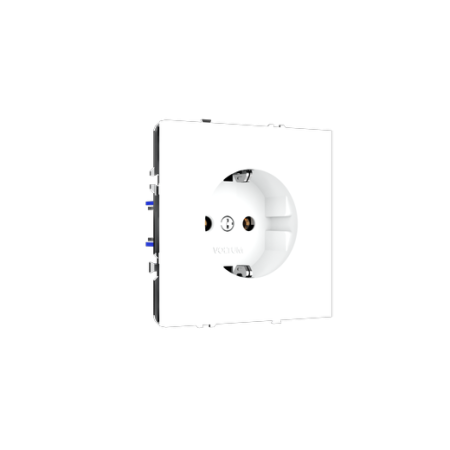 Розетка встраиваемая Voltum S70 с заземлением 16А, (белый матовый)