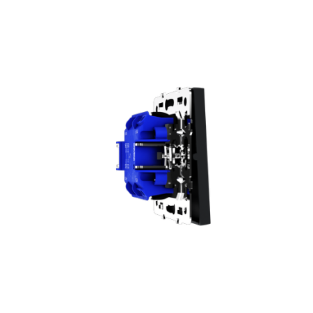 Выключатель с самовозвратом встраиваемый Voltum S70 двухклавишный 10А, (графит)