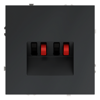 Розетка акустическая встраиваемая Voltum S70 4-местная, (графит)