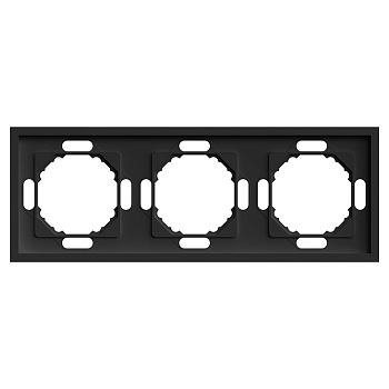 Рамка STEKKER, PFR00-5003-05 3-местная, серия Эмили, черный уголь, soft touch