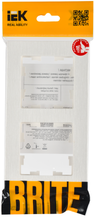 BRITE Рамка 2-мест. РУ-2-Бр бел. рифленый IEK