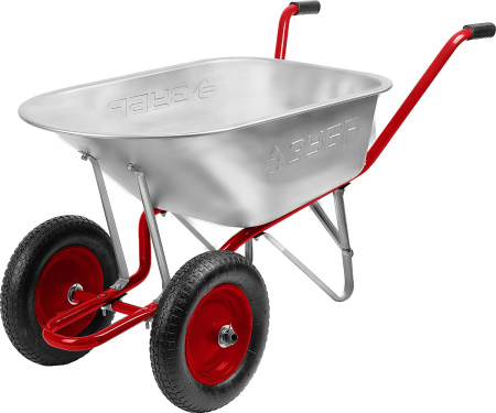 Садово-строительная двухколесная тачка Т-21 90 л 180 кг ЗУБР