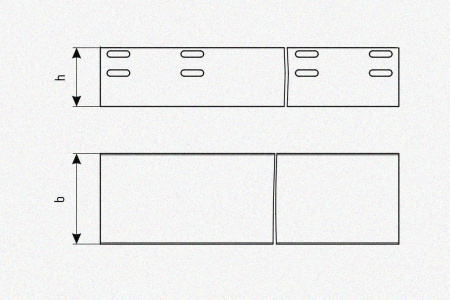 Лоток глухой ЛМГ 400х150х3000 УТ1,5, оцинкованный лист, S1,5