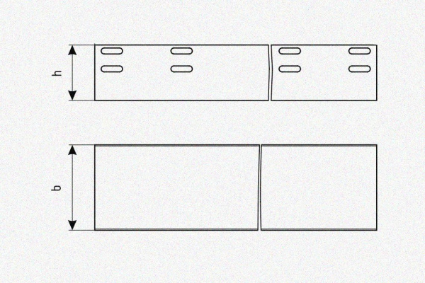 Лоток глухой ЛМГ 400х150х3000 УТ1,5, оцинкованный лист, S1,5