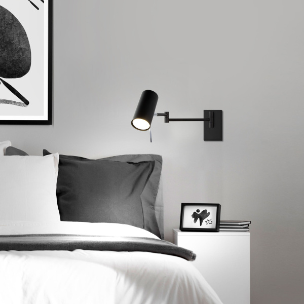 Настенный светильник с поворотным плафоном 1*GU10 35Вт черный IP20 (20166/1 черный) Eurosvet