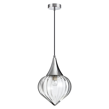 Подвес E14 1*40W KESTA хром/прозрачный/стекло ODEON LIGHT