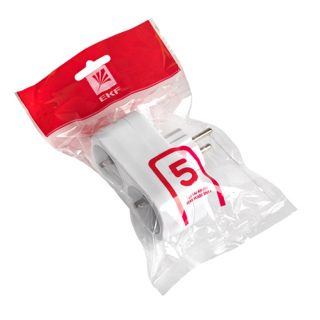 Разветвитель 2 гн, с/з плоский 16А 250B PROxima EKF