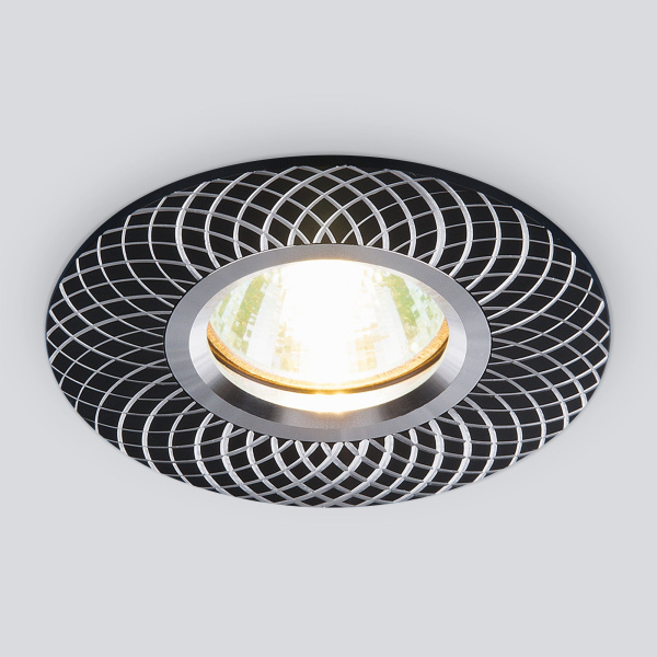 Алюминиевый точечный светильник 1*G5.3 черный IP20 (a032384) Elektrostandard