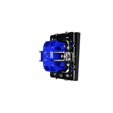 Выключатель встраиваемый Voltum S70 двухклавишный с подсветкой 10А, (графит)
