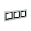 Рамка из натурального стекла,"Avanti", светло-серая, 3 поста (6 мод.) DKC
