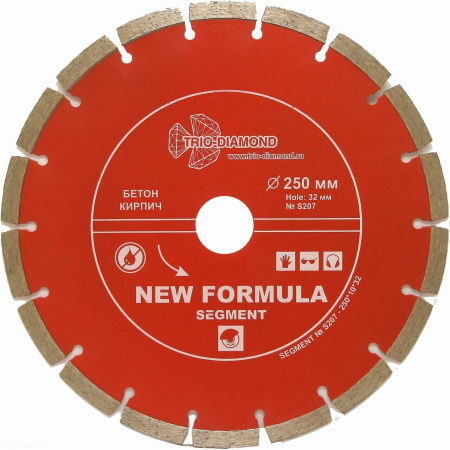 Диск алмазный отрезной 250*32/25,4 Сегментный S207 Trio-Diamond