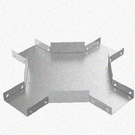 Лоток крестообразный замковый глухой КМЗГ 200х80 УТ1,5, оцинкованный лист, S1,0