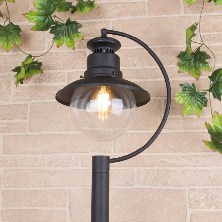 Уличный светильник на столбе 1*E27 черный IP44 Talli F (a038485) Elektrostandard