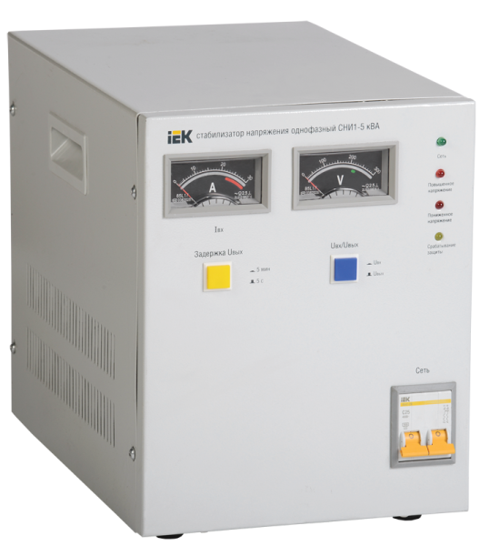 Стабилизатор напряжения однофазный СНИ1-5 кВА IEK