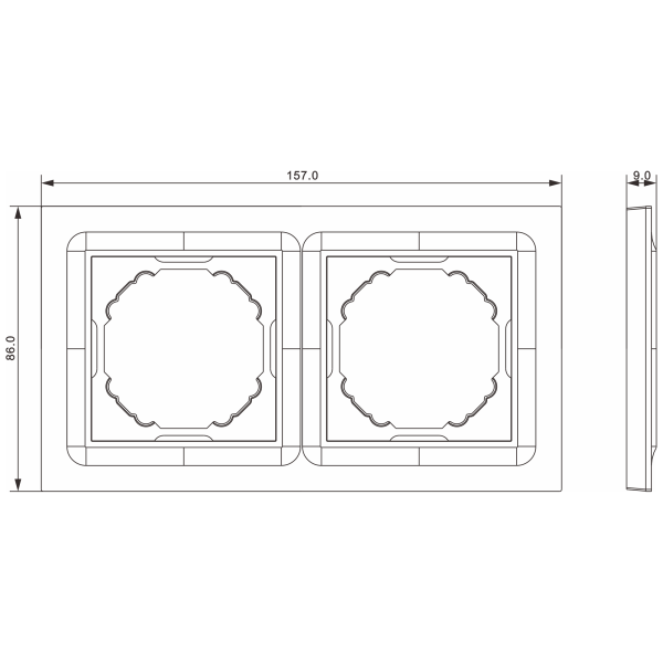 Donel A07 Wave глянцевый белый рамка 2-я, серия DB