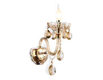 Настенный светильник с хрусталем TR4912 GD/TI золото/янтарь E14 max 40W 294*160*246 Ambrella Light