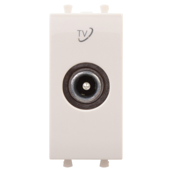 Розетка TV проходная модульная, "Avanti", "Ванильная дымка", 1 модуль DKC