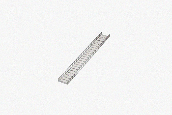 Лоток замковый перфорированный ЛМЗ 400х65х3000 УХЛ1, оцинкованный лист, S1,0