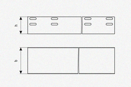 Лоток глухой ЛМГ 600х100х2000 УТ1,5, оцинкованный лист S1,5