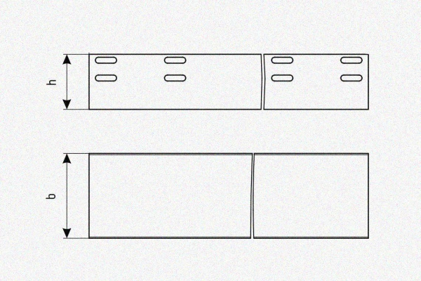 Лоток глухой ЛМГ 600х100х2000 УТ1,5, оцинкованный лист S1,5