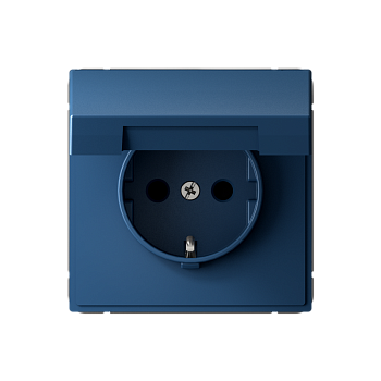ARTGALLERY РОЗЕТКА с заземл. со шторк. с крышкой, 16А, IP20, механизм, АКВАМАРИН Systeme Electric