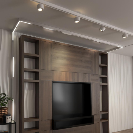 Трековый св-к для низков.шинопровода IP20 LED 4000K 24W 48V FLUM белый F NOVOTECH