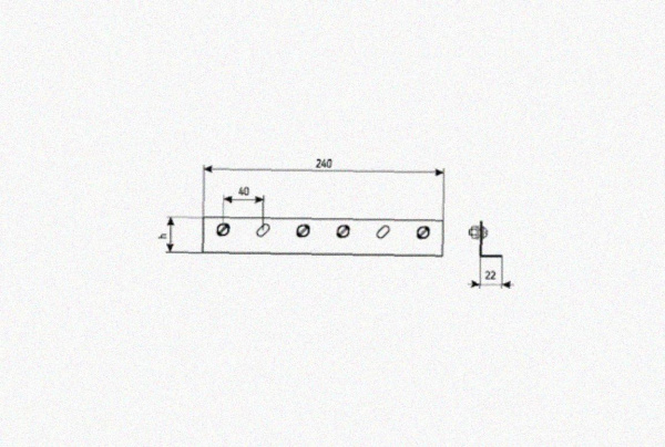 Соединитель лотковый замковый СЛЗх100х1,5 У3, окрашенная, S1,5