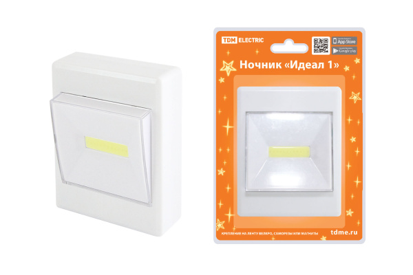 Ночник "Идеал 1", 2 Вт, 4хААА, магнит, TDM