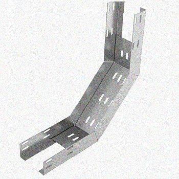 Лоток перфорированный КП 200х65-90 УХЛ1 для поворота трассы вверх на 90, горячее цинкование S1,5