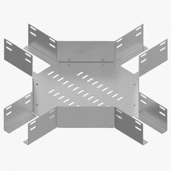 Лоток крестообразный глухой КМГ 100х50 УХЛ1, оцинкованный лист S1,5