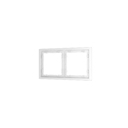 Рамка пластиковая Voltum S70 на 2 поста, (белый глянцевый)