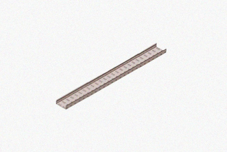 Лоток замковый перфорированный ЛМЗ 100х50х2500 УТ1,5, оцинкованный лист, S0,6